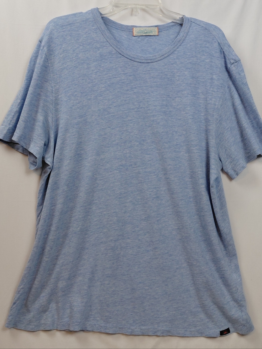 Faherty Chambray T Shirt Men's Size Large Light Blue Made In Peru